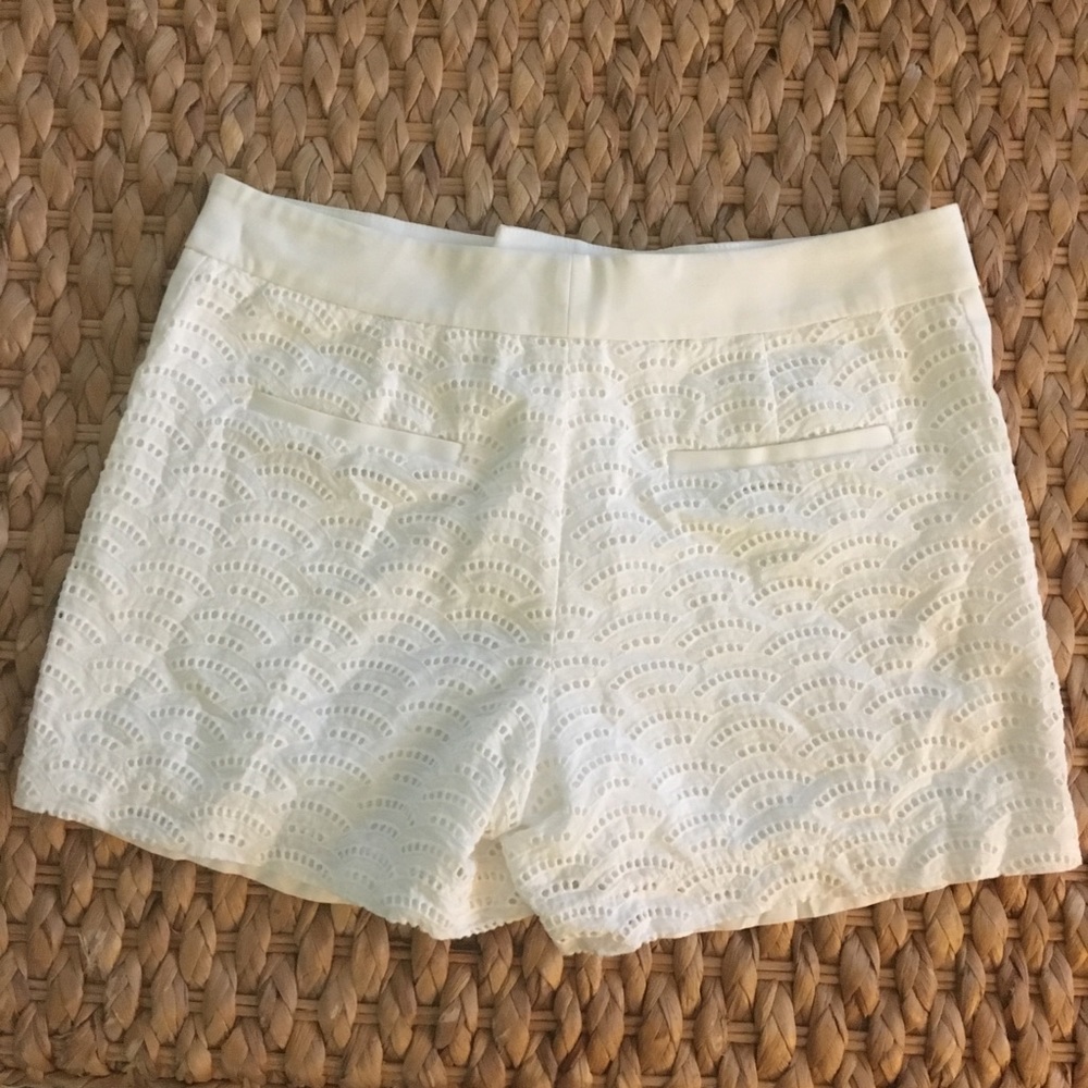 Calvin Klein White Eyelet Shorts - Picture 2 of 6
